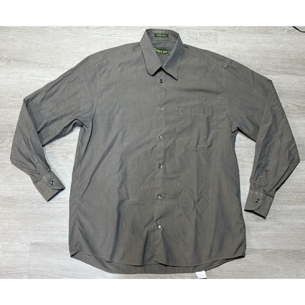 Principe Extra Fine Button Up Shirt Mens 39-15.5 34/35 Long Sleeve Cotton Italy